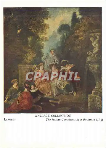 Cartes postales moderne Lancret Wallace Collection The Italian Comedians by a Fountain (465)