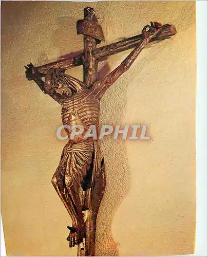 Cartes postales moderne Perpignan Cathedrale Saint Jean Devot Crucifix bois peint du 14e Siecle
