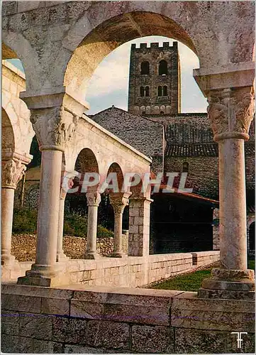 Moderne Karte Conflent Abbaye de St Michel de Cuxa (du IXe au XIe S) Le Clocher vu du Cloitre de Marbre Rose