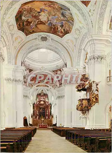 Moderne Karte Benediktinerabtei Weingarten Wurtt (Gegr 1056) Basilika (ebout 1724)