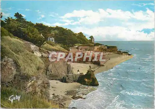 Moderne Karte La Bernerie en Retz (L Atl) Les Rochers et la Plage de la Rinais