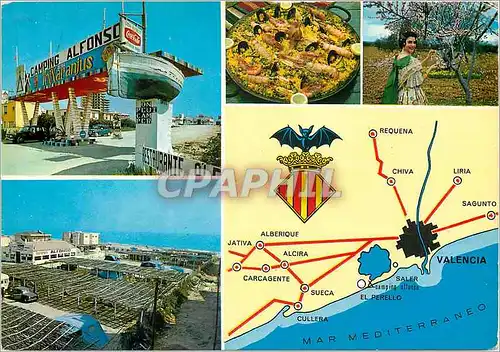 Cartes postales moderne Valencia Perellonet Camping Alfonso Plage