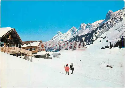 Moderne Karte La Clusaz (Haute Savoie) Les Confins Chalet Hotel et Chaine des Aravis