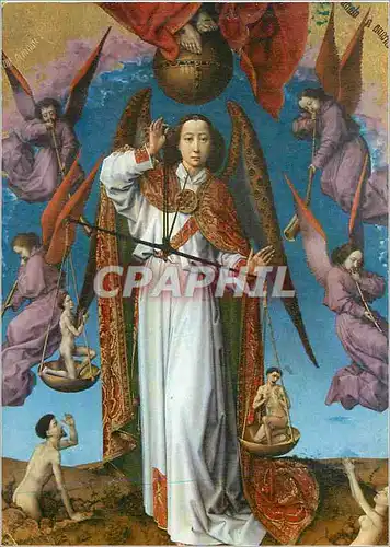 Cartes postales moderne Hospices de Beaune Retable du Gugement Dernier L'Archange Saint Michel (Detail)
