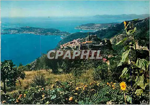 Cartes postales moderne Panorama de la Cote d'Azur Eze Village Le cap Ferrat et la Rade de Villefranche sur Mer