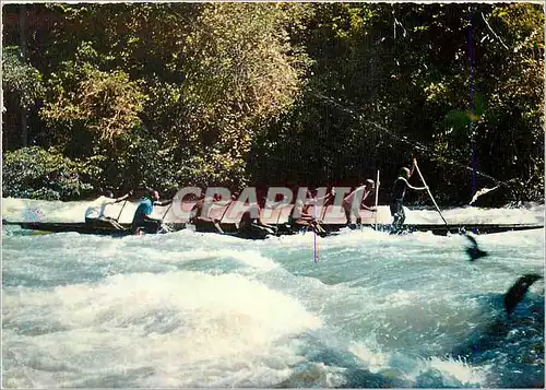 Cartes postales moderne Descente de l'Ogooue par les Piroguiers Okande