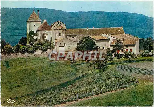 Cartes postales moderne Environs de Cluny Berze la Ville (S et L) Chateau des Moines (XIIe s) et la Chapelle Fresque Rom