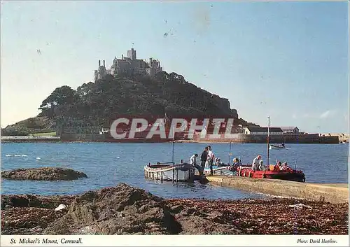 Cartes postales moderne St Michael's Mount Cornwall Bateau