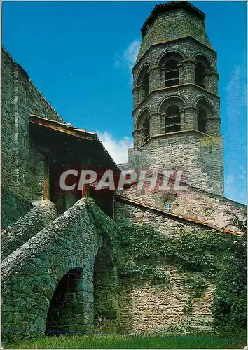 Moderne Karte Abbaye de Lavaudieu Pres Brioude Hte Loire Alt 450m Clocher Octogonal de l'Eglise