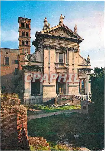 Cartes postales moderne Roma Basilica S Maria Nova (S Francesca Romana)  Facade et Clocher Roman