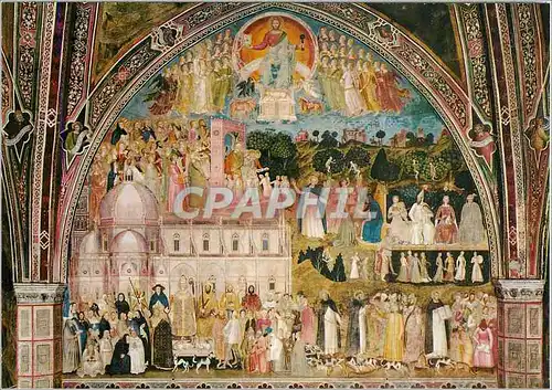 Cartes postales moderne Firenze S M Novella Cappellona degli Spagnoli Allegorie de l'Eglise et de l'Ordre Dominicain (13