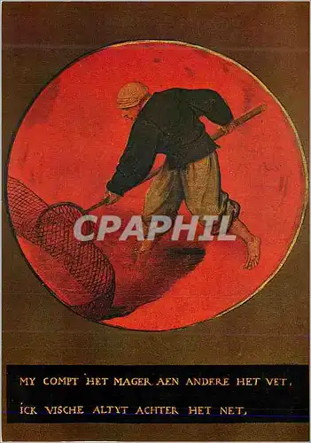 Cartes postales moderne Anvers Musee Mayer van den Bergh Bruegel Pieter de Oude Douze Proverbes sur Medaillons (detail)