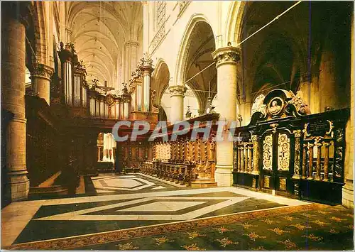 Cartes postales moderne Antwerpen Eglise St Jacques Stalles du Choeur par A Queltin le Vieux Orgue