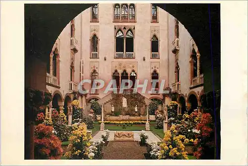 Cartes postales moderne Isabella Steward Gardner Museum Boston Court in Autumn with Chrysanthemums