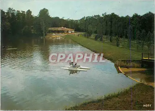 Moderne Karte Pouillon Les Landes Touristiques France Le Lac de Luc Bateau