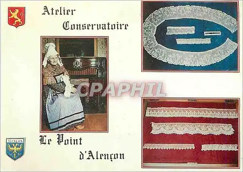 Moderne Karte Alencon (Orne) le Point d'Alencon Exclusivite de l'Atelier Conservatoire du Point d'Alencon