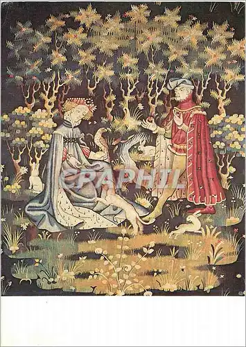 Cartes postales moderne Paris Musee des Thermes et de l'Hotel de Cluny L'Offrande du Coeur Tapisserie Arras