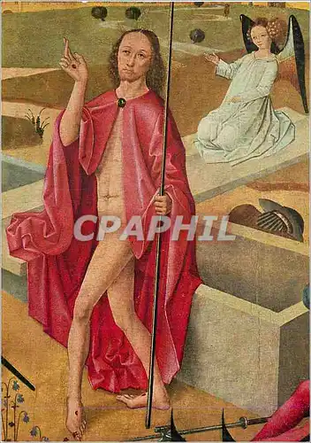 Cartes postales moderne Colmar (Ht Rhin) Musee d'Unterlinden Gaspard Isenmann (mort vers 1492) La Resurrection (detail)