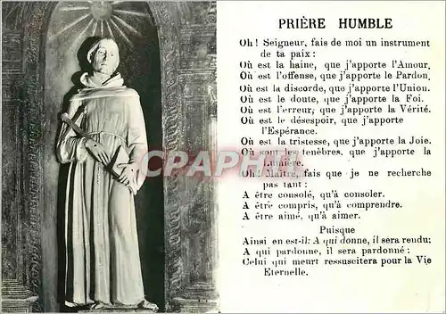 Cartes postales moderne Priere Humble