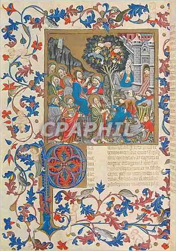 Cartes postales moderne Breviaire de Martin d'Aragon (vers 1400) Entree du Christ a Jerusalem