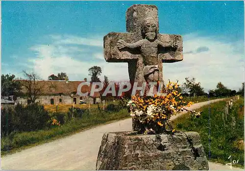 Moderne Karte Calvaire sur la Route Bretonne Region de Sainte Anne d'Auray La Bretagne en Couleurs