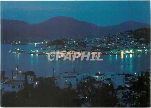 Moderne Karte Poros Vue Nocturne