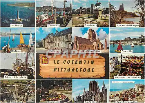 Cartes postales moderne Le Cotentin Pittoresque La Hague Cherbourg St Vaast la Hougue Carteret