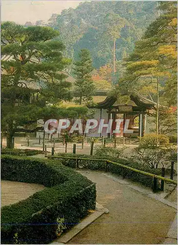 Cartes postales moderne Garden at Ginkaku Ji Temple Karamon (the Chinese Gate)