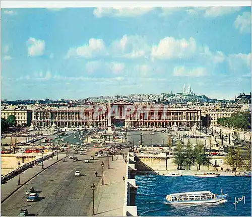 Cartes postales moderne Paris Couleurs et Lumiere de France La Place et le Pont de la Concorde