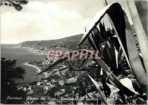 Moderne Karte Sanremo Riviera dei Fiori Panorama vu de l'Est