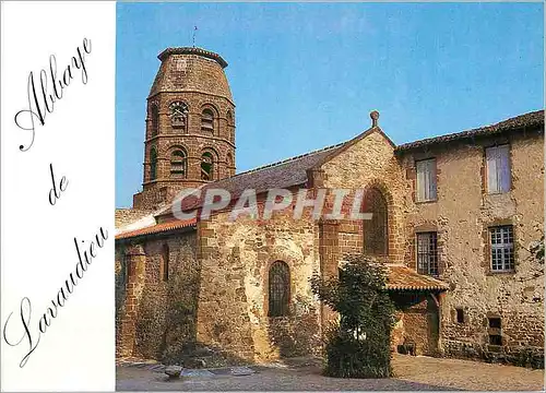 Moderne Karte Abbaye de Lavaudieu (Haute Loire) Alt 450 m Abbaye XIIe Siecle avec son clocher Octogonal