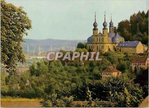 Cartes postales moderne Wurzburg Blick von der Festung Marienberg aut das Kappele und Autobahnbrucke