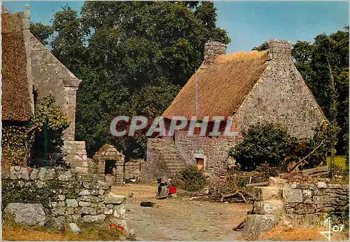 Cartes postales moderne Chaumiere Bretagne en Couleurs dans la Campagne Bretonne