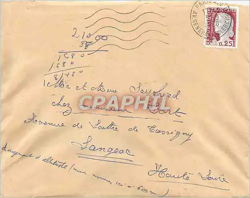 Lettre 1960 Paris pour Seyfried Langeac