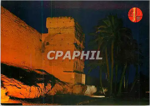 Cartes postales moderne Marrakech Les Remparts la Nuit (XII Siecle)
