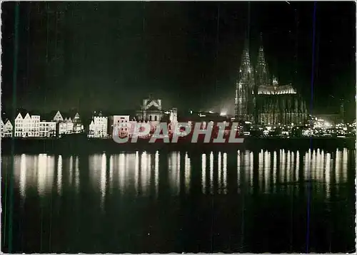 Moderne Karte Koln am Rhein Festbeleuchtung