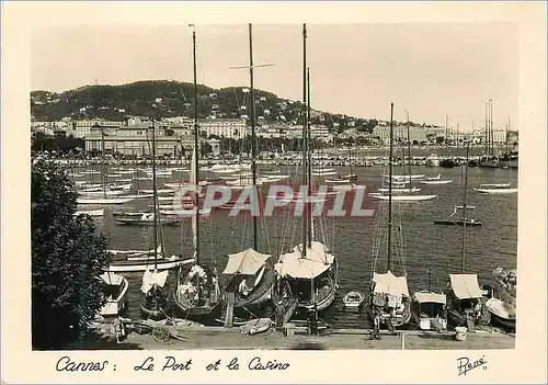 Cartes postales moderne Cannes le Port et le Casino Bateaux