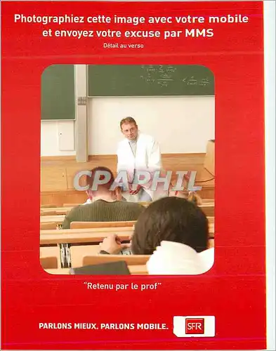 Cartes postales moderne Parlons Mieux Parlons Mobile Je Suis a plat ne m'attends pas SFR