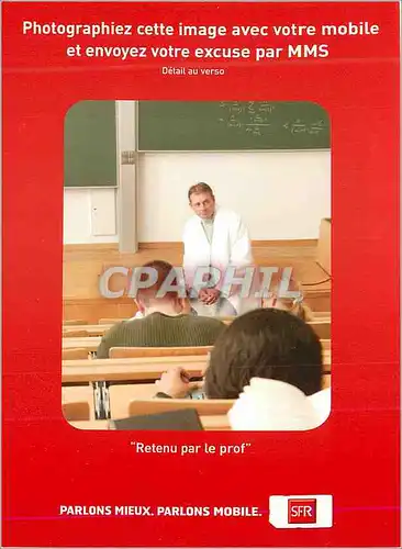 Cartes postales moderne Parlons Mieux Parlons Mobile Retenu par le Prof SFR