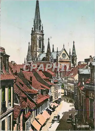 Cartes postales moderne Mulhouse Rue Henriette et le Temple