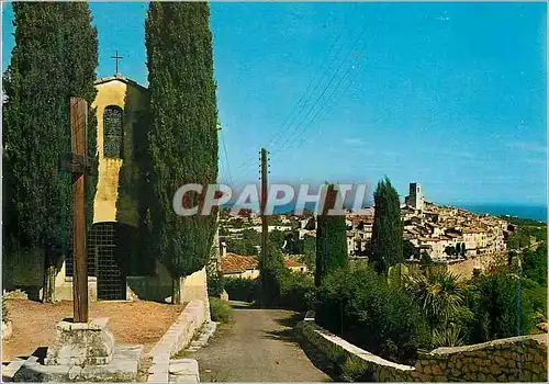Cartes postales moderne Saint Paul de Vence Cote d'Azur Au fond la Mediterranee