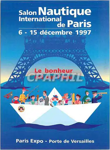 Moderne Karte Salon Nautique International de Paris 6 15 Decembre 1997 Tour Eiffel