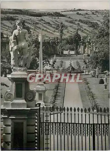 Moderne Karte Schloss Weikersheim Blick in den Park mit Orngerie an der Romantischen Strabe