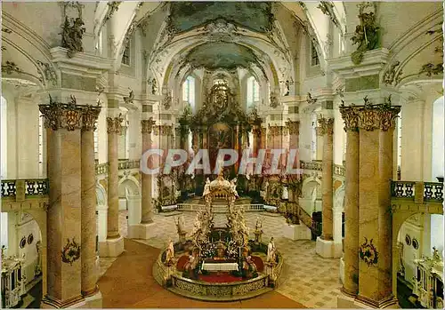 Moderne Karte Vierzehnheiligen Barock Basilika vo Balthasar Neumann erbaut 1743 1772