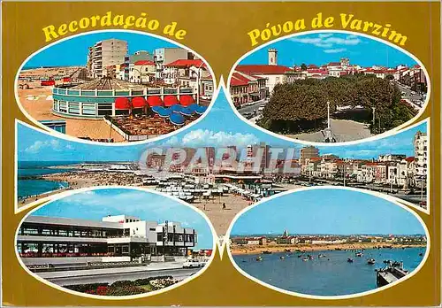 Cartes postales moderne Povoa de Varzim Une des Plages les plus frequentees du Portugal
