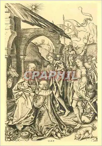 Cartes postales moderne Colmar vers 1450 Brisach 1491 Martin Schongauer Peintre Graveur L'Adoration des Mages