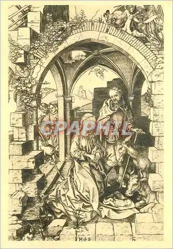 Cartes postales moderne Colmar vers 1450 Brisach 1491 Martin Schongauer Peintre Graveur La Nativite