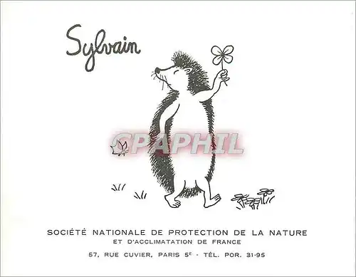 Carton  Societe Nationale de Protection de la Nature et d'Acclimatation de France Ecureuil
