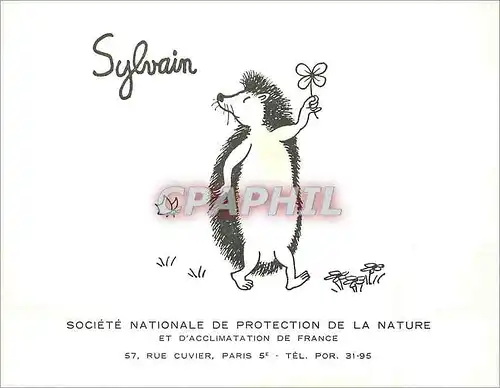Carton  Societe Nationale de Protection de la Nature et d'Acclimatation de France Ecureuil