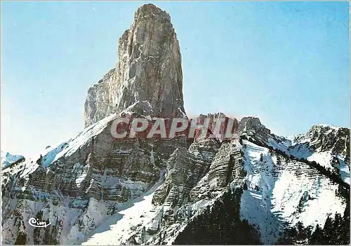 Moderne Karte Le Mont Aiguille Alpes et Dauphine Vue aerienne